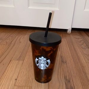 Grande Starbucks brown and black marble print
